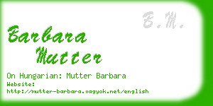 barbara mutter business card